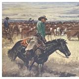 Vintage Western Themed Framed Print