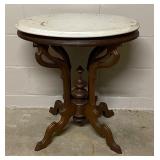 Antique Victorian Marble Top Parlor Table