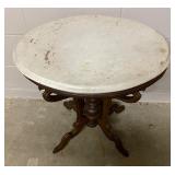 Antique Victorian Marble Top Parlor Table
