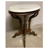 Antique Victorian Marble Top Parlor Table