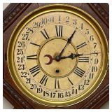 Antique Calendar Wall Clock by E.N. Welsh