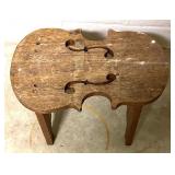 Vintage Wooden Violin Shaped Stool