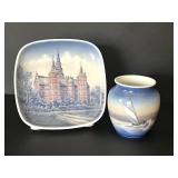 Jens Peter Dahl Jensen Vase and Small Plate