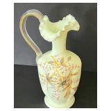 Two Pieces of Victorian Satin Glass