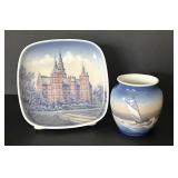 Jens Peter Dahl Jensen Vase and Small Plate