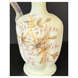 Two Pieces of Victorian Satin Glass