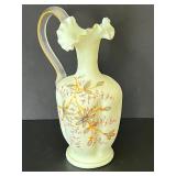 Two Pieces of Victorian Satin Glass