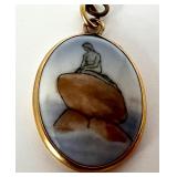 Vintage Bing and Grøndahl Ceramic Pendant