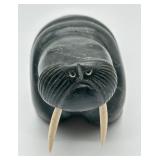 Inuit Stone Walrus Carving