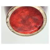 Vintage Japanese Red Cloisonné  Enamel Vase
