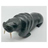 Inuit Stone Walrus Carving