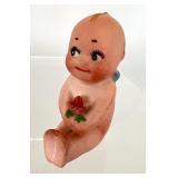 Antique Kewpie Doll Holding a Rose
