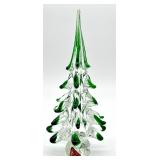 Murano Glass Green and Clear Tree