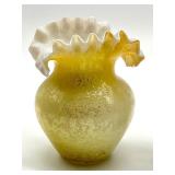 Pair of Antique Ruffled Edge Vases