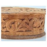 Antique Carved Swedish Tine Box