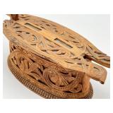 Antique Carved Swedish Tine Box