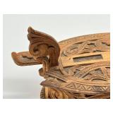 Antique Carved Swedish Tine Box