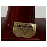 Vintage Sarsaparilla Novelty Porcelain Hat Box Lady Salt and Pepper Figurine