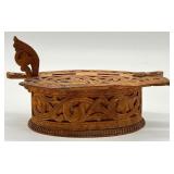 Antique Carved Swedish Tine Box