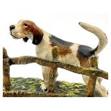 Antique Cold Painted Bronze Figurine of a Dog and Bird