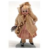 Antique Miniature Doll Figurine with Her Ice Skates