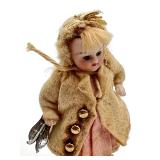 Antique Miniature Doll Figurine with Her Ice Skates