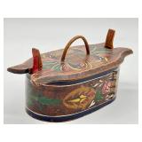 Two Hand Painted Swedish Tine Box
