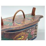 Two Hand Painted Swedish Tine Box