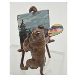 Antique Cold Painted Miniature Bronze Figurine