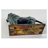Vintage Miniature Austria Bronze Lion Figurine