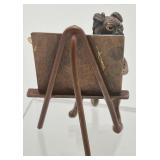 Antique Cold Painted Miniature Bronze Figurine