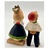 Pair of Vintage Norwegian Carved Wooden Figurines