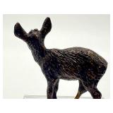 Vintage Miniature Bronze Deer Figurine