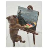 Antique Cold Painted Miniature Bronze Figurine