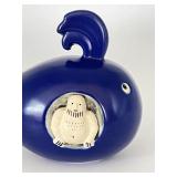 Lisa Larson Jonah & the Whale Figurine Traffic Series Gustavsberg Sweden Blue