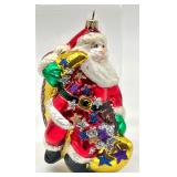 Kurt Adler Polonaise Millennium 2000 Santa and the Moon Ornament