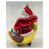 Kurt Adler Polonaise Millennium 2000 Santa and the Moon Ornament
