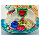 Two Vintage Polonaise Rocking Horse Ornaments