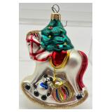 Two Vintage Polonaise Rocking Horse Ornaments