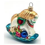 Two Vintage Polonaise Rocking Horse Ornaments
