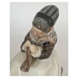 Vintage Royal Copenhagen Amager Girl Sewing Figurine #1314