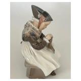 Vintage Royal Copenhagen Amager Girl Sewing Figurine #1314