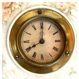 Vintage New Haven Hand Painted Porcelain Hanging Clock