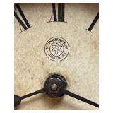 Vintage New Haven Hand Painted Porcelain Hanging Clock