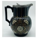 Antique English Hand Painted Pitcher