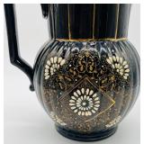 Antique English Hand Painted Pitcher