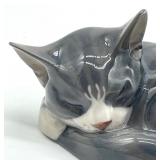 Royal Copenhagen Sleeping Cat Figurine No. 422