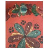 Two Vintage Wooden Norwegian Hand Painted Rosemaling Bowls