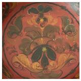 Two Vintage Wooden Norwegian Hand Painted Rosemaling Bowls