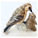 Bing & Grøndahl Mother Bird Feeding Baby Bird Figurine No. 1869